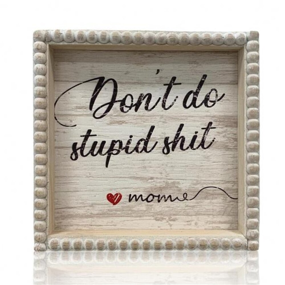 Boho Farmhouse Wooden Framed Bathroom Decor Signs, Funny Restroom Decorative